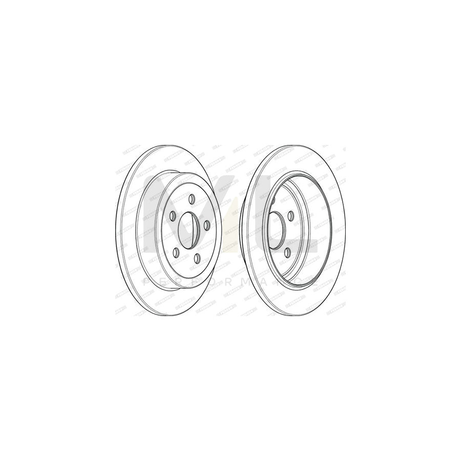 Ferodo Premier DDF1911C Brake Disc Solid, Coated, Without Accessories  - Pair