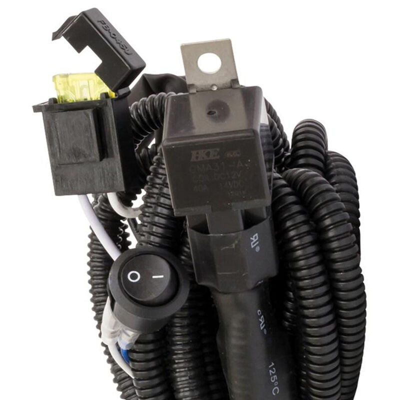 Westin 11ft Length 12 Ga Incl 30 Amp Fuse w/ Loom & Single Connector LED Wiring Harness - Black