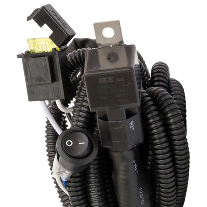 Westin 11ft Length 12 Ga Incl 30 Amp Fuse w/ Loom & Single Connector LED Wiring Harness - Black