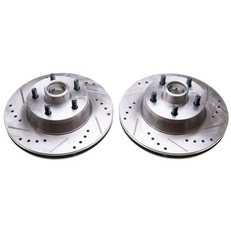 PowerStop Power Stop 69-70 Ford Country Squire Front Evolution Drilled & Slotted Rotors - Pair