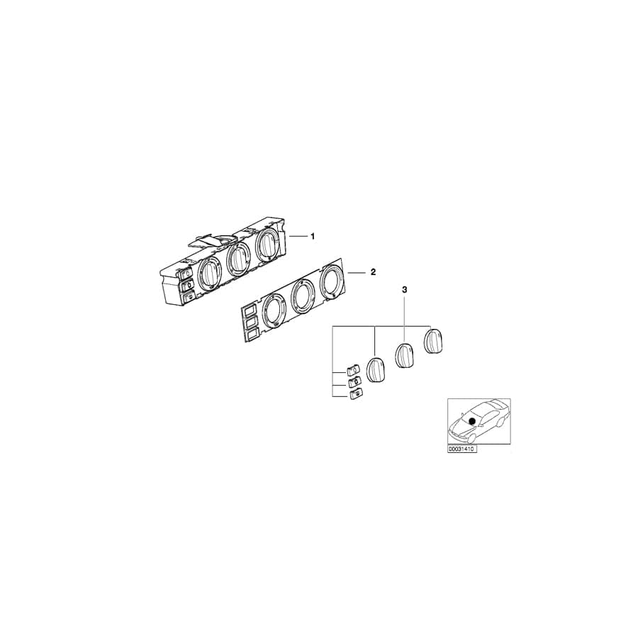 Genuine BMW 64116919767 E39 Air Conditioning Control (Inc. 525tds, 528i & 523i)