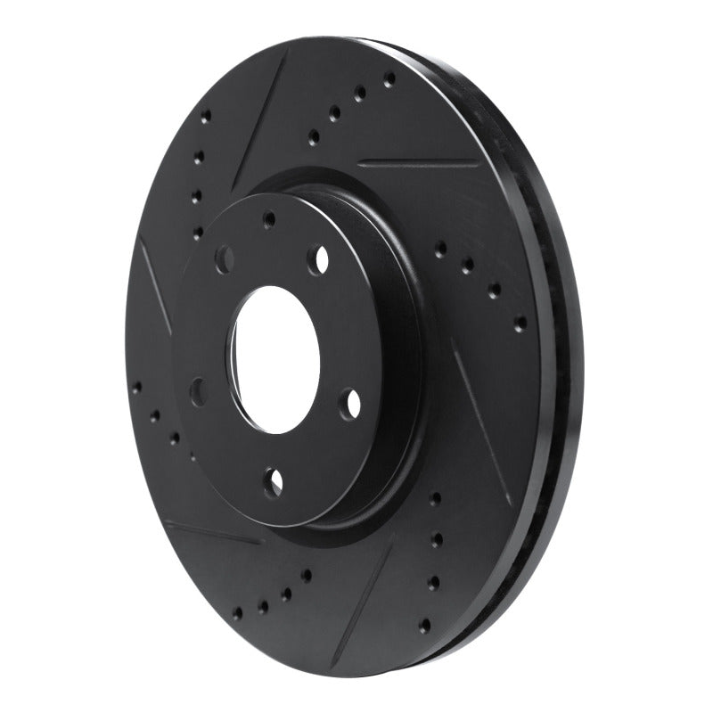 R1 Concepts R1 13-19 Mazda 6 Front Left Drilled & Slotted Black Brake Rotor