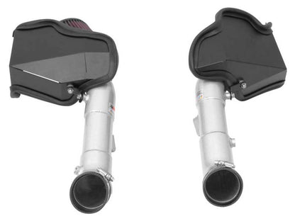 K&N Engineering K&N 14-15 Infiniti Q50 3.7L V6 Dual Silver Typhoon Short Ram Intakes