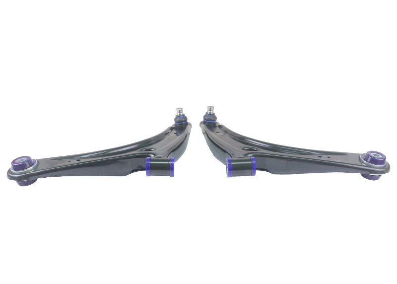 SuperPro 2008 Mitsubishi Lancer GTS Front Lower Control Arm Set w/ Bushings - w/ Positive Caster