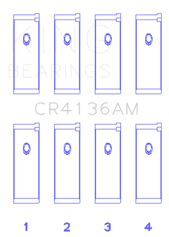 King Engine Bearings 91-02 Nissan SR20DE L4 DOHC 16 Valves  (Size +0.50) Rod Bearing Set