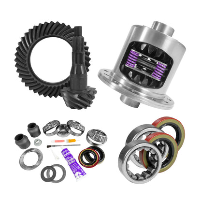 Yukon Gear & Axle Yukon Gear 9.75in Ford 3.55 Rear Ring & Pinion Install Kit 34 Spline Positraction Axle Bearings