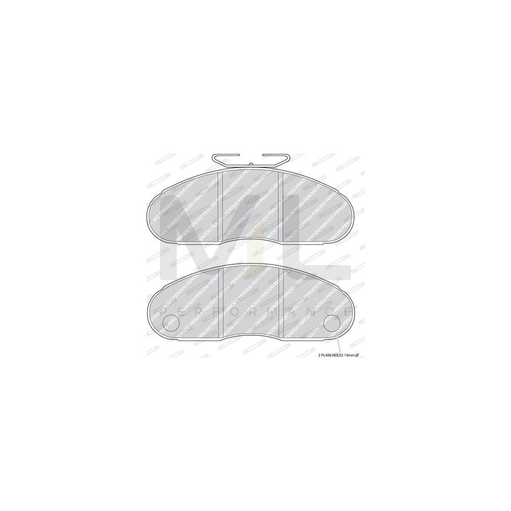 Ferodo Premier FVR627 Brake Pad Set Not Prepared for Wear Indicator, With Accessories