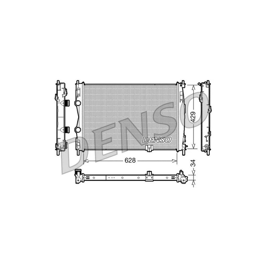 DENSO DRM46017 Engine Radiator for Nissan Qashqai / Qashqai 2 I (J10, Nj10)