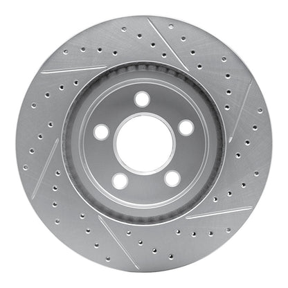 R1 Concepts R1 67-70 Chevrolet Biscayne Front Left Drilled & Slotted Geo-Carbon Rotor