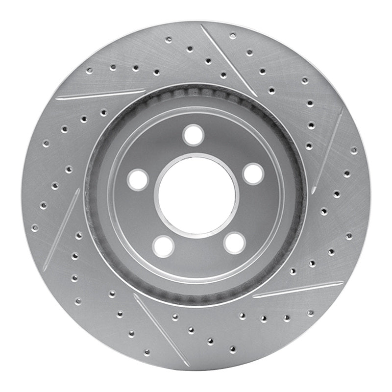 R1 Concepts R1 08-12 Jeep J8 Front Left Drilled & Slotted Geo-Carbon Rotor