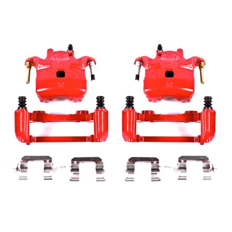 PowerStop Power Stop 03-05 Infiniti G35 Front Red Calipers w/Brackets - Pair