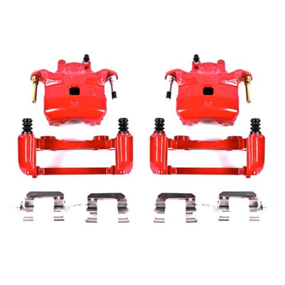 PowerStop Power Stop 03-05 Infiniti G35 Front Red Calipers w/Brackets - Pair