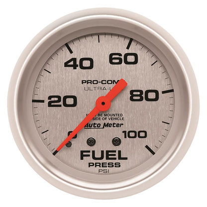 Autometer Ultra-Lite 2 5/8in Mechanical Fuel Pressure Gauge 100psi