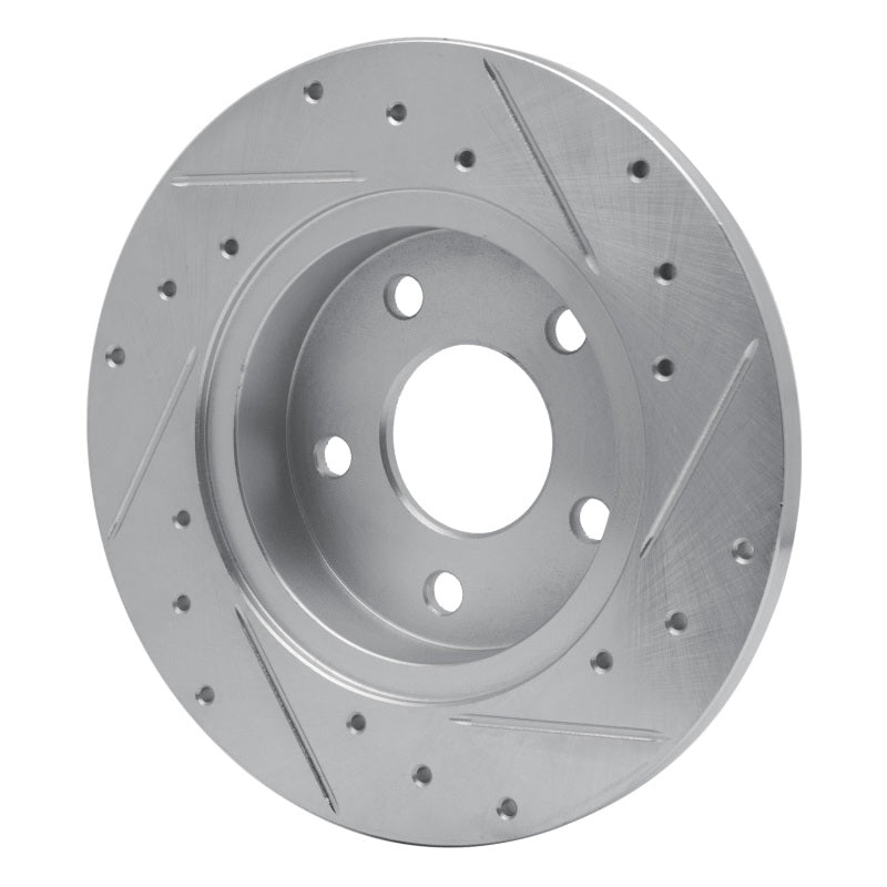 R1 Concepts R1 04-12 Chevrolet Malibu Rear Left Drilled & Slotted Silver Brake Rotor