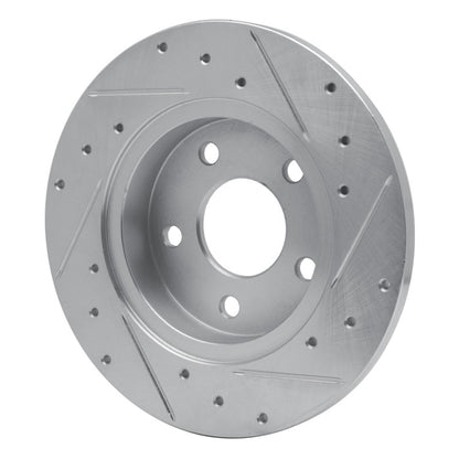 R1 Concepts R1 04-12 Chevrolet Malibu Rear Left Drilled & Slotted Silver Brake Rotor