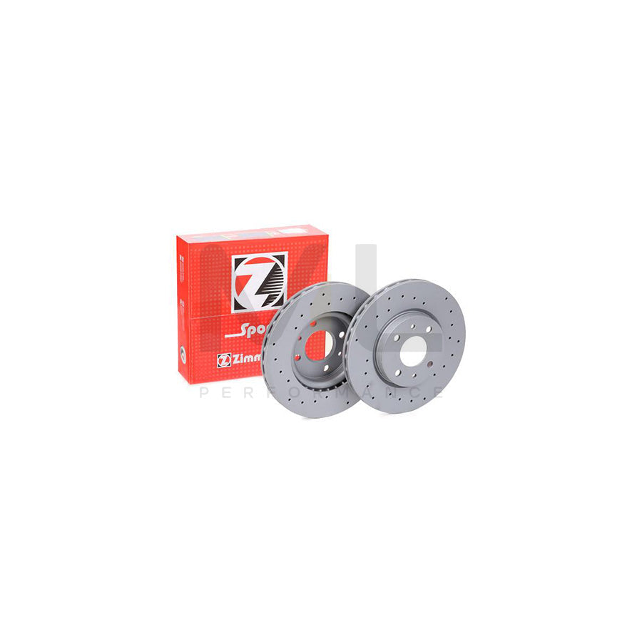 ZIMMERMANN SPORT COAT Z 230.2365.52 Brake Disc Internally Vented, Perforated, Coated  - 1 piece