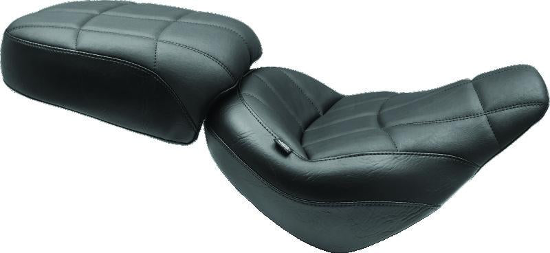 Mustang Motorcycle Mustang 18-21 Harley Street Bob Standard Touring Solo Seat Cube - Black