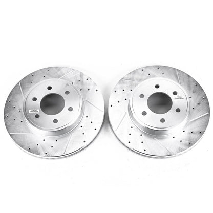 PowerStop Power Stop 2003 Dodge Durango Front Evolution Drilled & Slotted Rotors - Pair