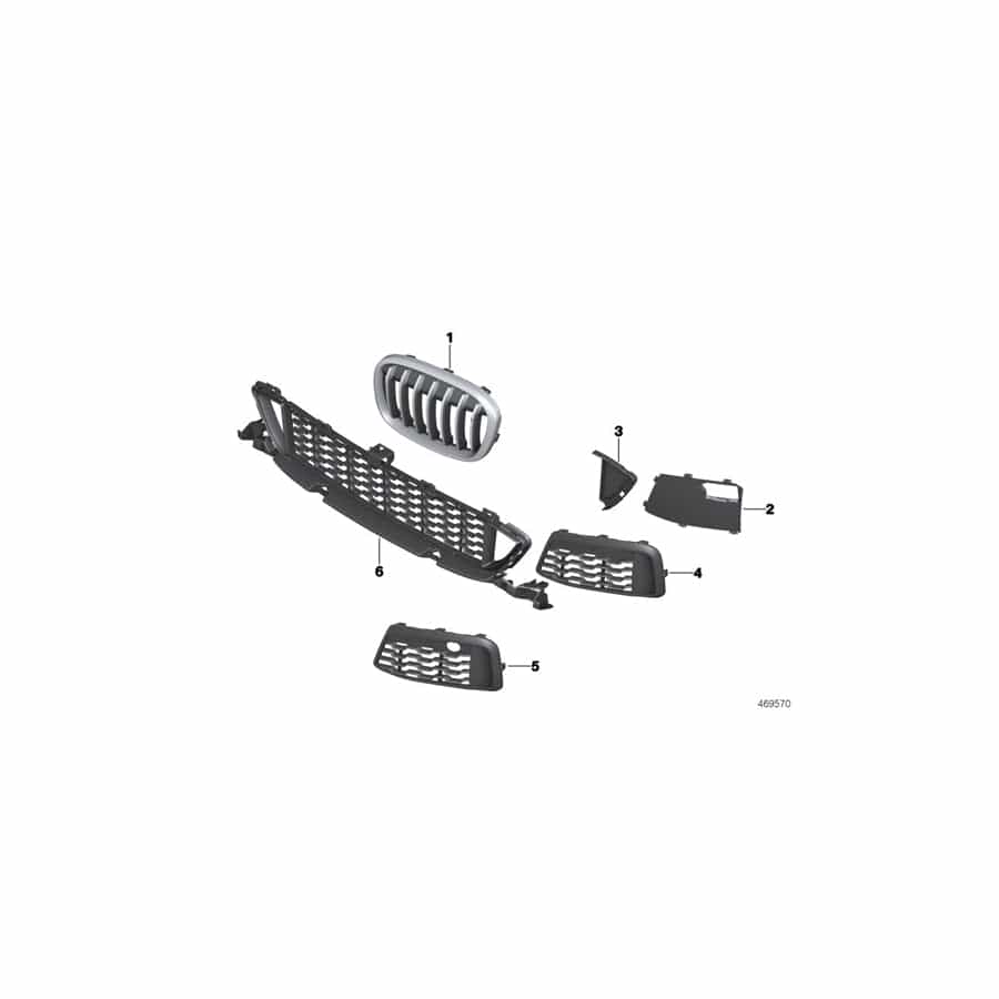 Genuine BMW 51748063000 F48 Trim Air Duct Center Right M (Inc. X1)