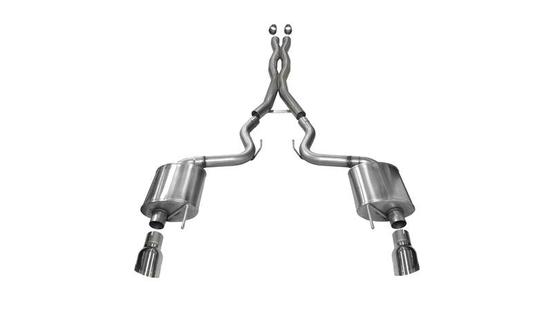 CORSA Performance Corsa 2015-2017 Ford Mustang GT 5.0 3in Cat Back Exhaust Polish Dual Tips (Sport)