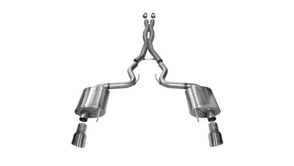 CORSA Performance Corsa 2015-2017 Ford Mustang GT 5.0 3in Cat Back Exhaust Polish Dual Tips (Sport)