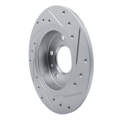 R1 Concepts R1 20-25 Buick Encore GX Rear Left Drilled & Slotted Silver Brake Rotor