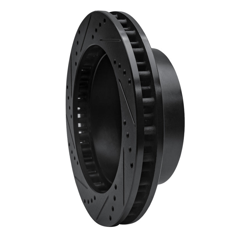 R1 Concepts R1 99-05 Ford F-250 4WD (Super Duty) Front Right Drilled & Slotted Black Brake Rotor