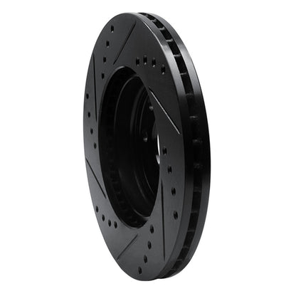R1 Concepts R1 00-02 Daewoo Nubira Front Right Drilled & Slotted Black Brake Rotor