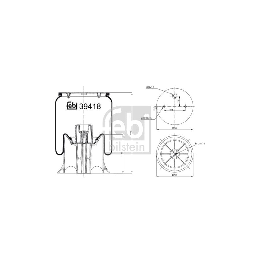 Febi Bilstein 39418 Boot, Air Suspension