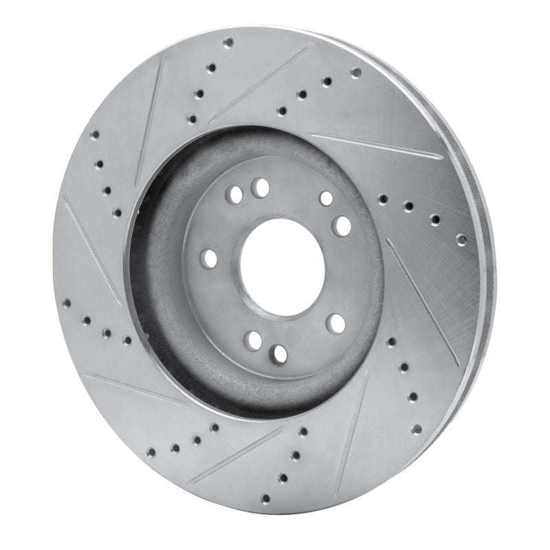 R1 Concepts R1 94-02 Mercedes-Benz E500 Right Front Drilled & Slotted Silver Brake Rotor