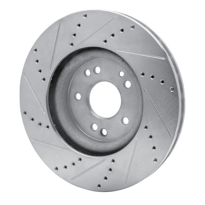 R1 Concepts R1 94-02 Mercedes-Benz E500 Right Front Drilled & Slotted Silver Brake Rotor