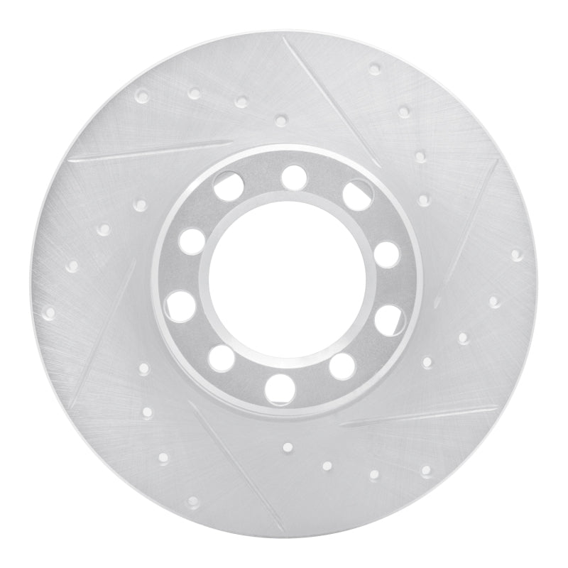 R1 Concepts R1 68-76 Mercedes-Benz 220 Front Right Drilled & Slotted Silver Brake Rotor
