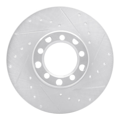 R1 Concepts R1 68-76 Mercedes-Benz 220 Front Right Drilled & Slotted Silver Brake Rotor