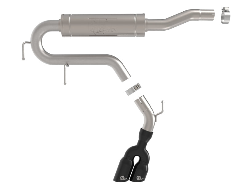 aFe Rebel Series 2-1/2in 304 Stainless Steel Cat-Back w/ Black Tip Ford Maverick 22-26 L4-2.5L FWD