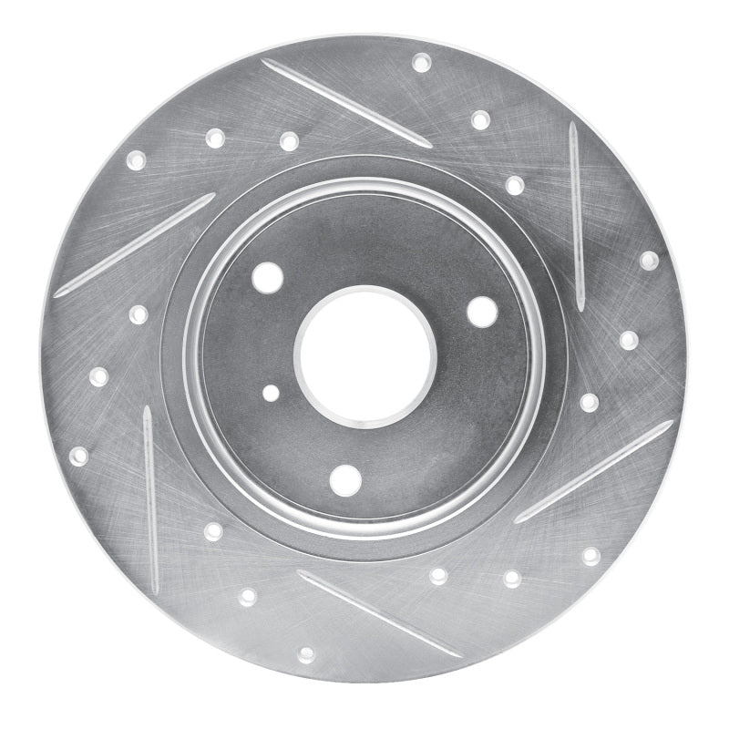 R1 Concepts R1 05-16 Smart Fortwo Front Left Drilled & Slotted Silver Brake Rotor