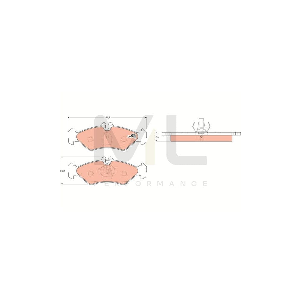 TRW Cotec Gdb1262 Brake Pad Set Prepared For Wear Indicator