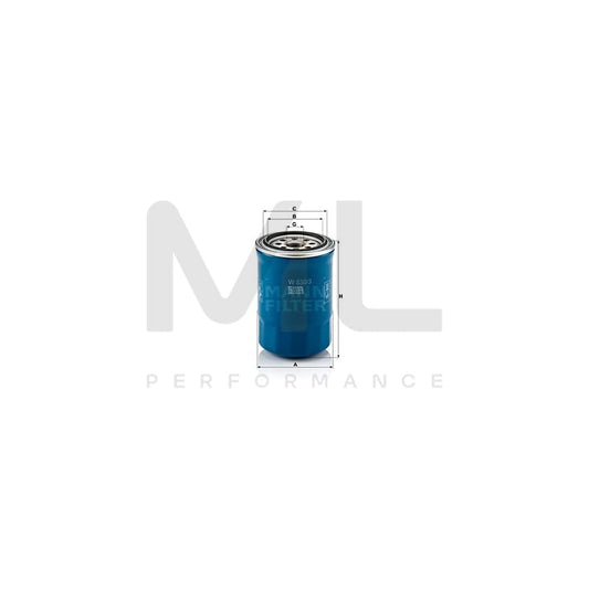 MANN-FILTER W 830/3 Oil Filter Spin-on Filter, with two anti-return valves