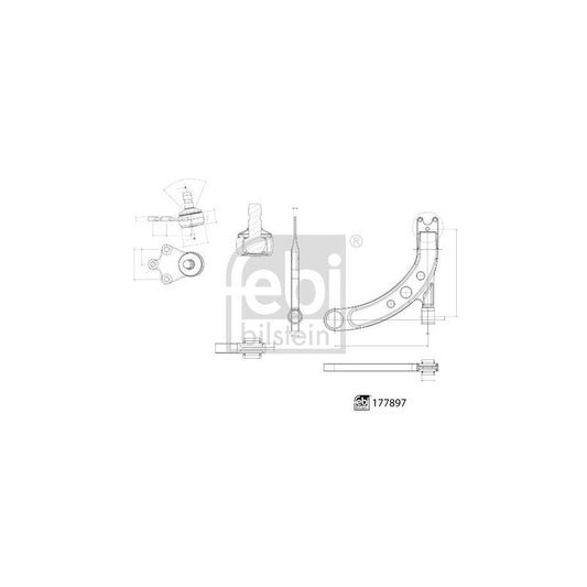 Febi Bilstein 177897 Suspension Arm For Kia Rio