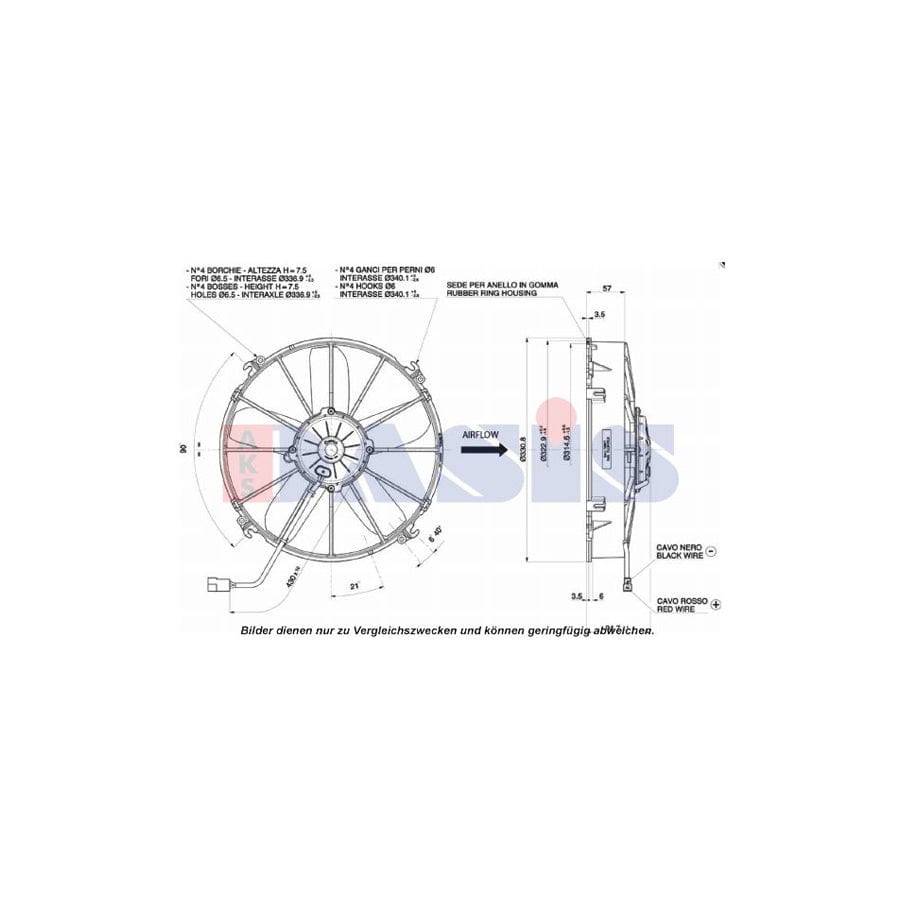 AKS Dasis 870072N Fan, A / C Condenser