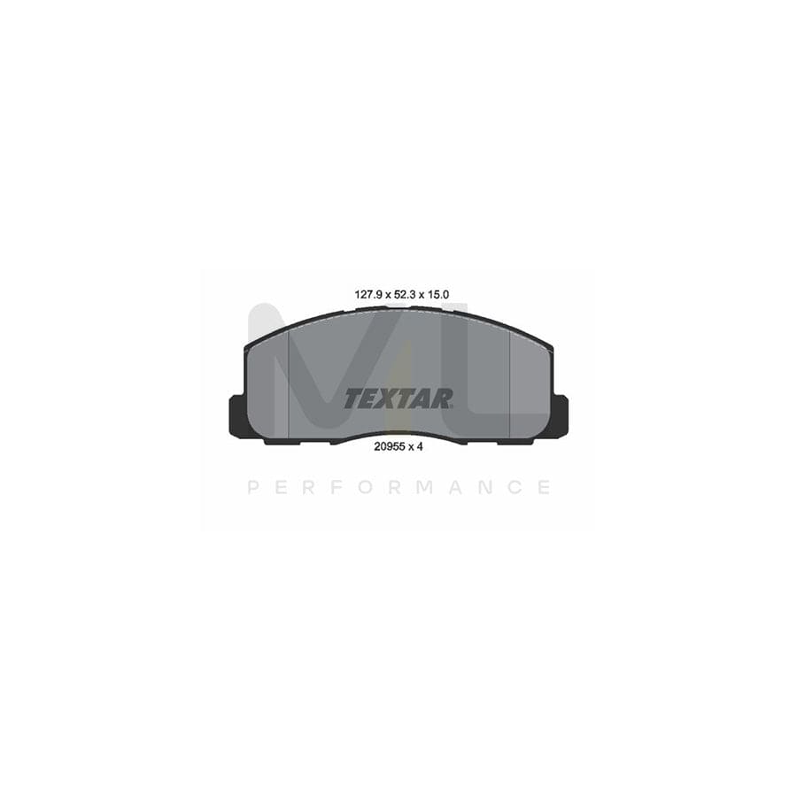 TEXTAR 2095501 Brake pad set not prepared for wear indicator