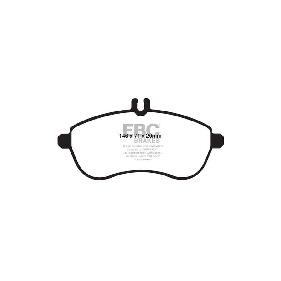 EBC PD01KF917 Mercedes-Benz W/S/C204 A207 R173 Greenstuff Front Brake Pad & Plain Disc Kit  - ATE Caliper 2 | ML Performance UK Car Parts
