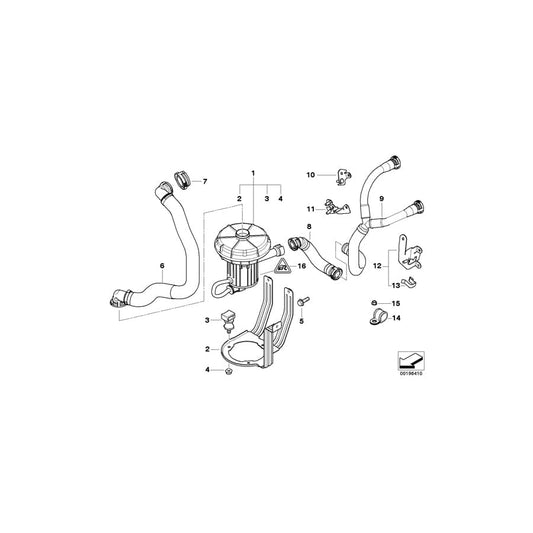 Genuine BMW 11727571981 E65 E67 E66 Pressure Hose Bracket ZYL. 1-6 (Inc. 760Li, 760LiS & 760i)