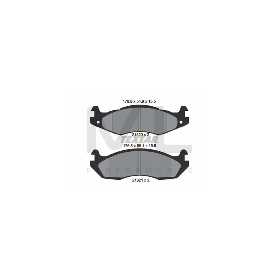 TEXTAR 2182001 Brake pad set not prepared for wear indicator
