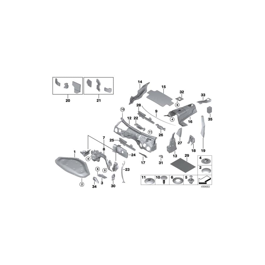 Genuine BMW 51487353977 Seal For Outer Skin, Left (Inc. 335iX, 325d & 340iX)