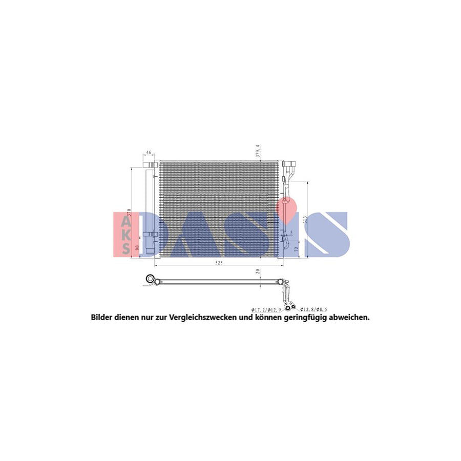 AKS Dasis 562076N Air Conditioning Condenser for Hyundai Sonata VII (Lf)