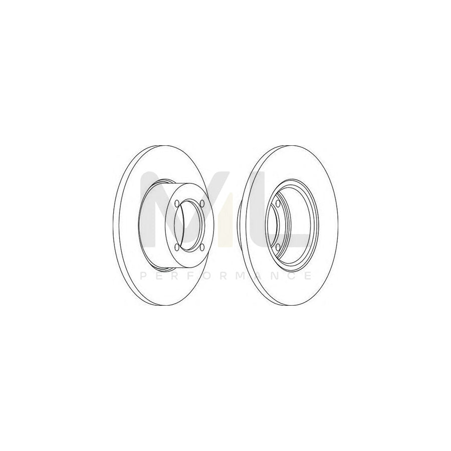 Ferodo DDF001-1 Brake Disc Solid  - Pair
