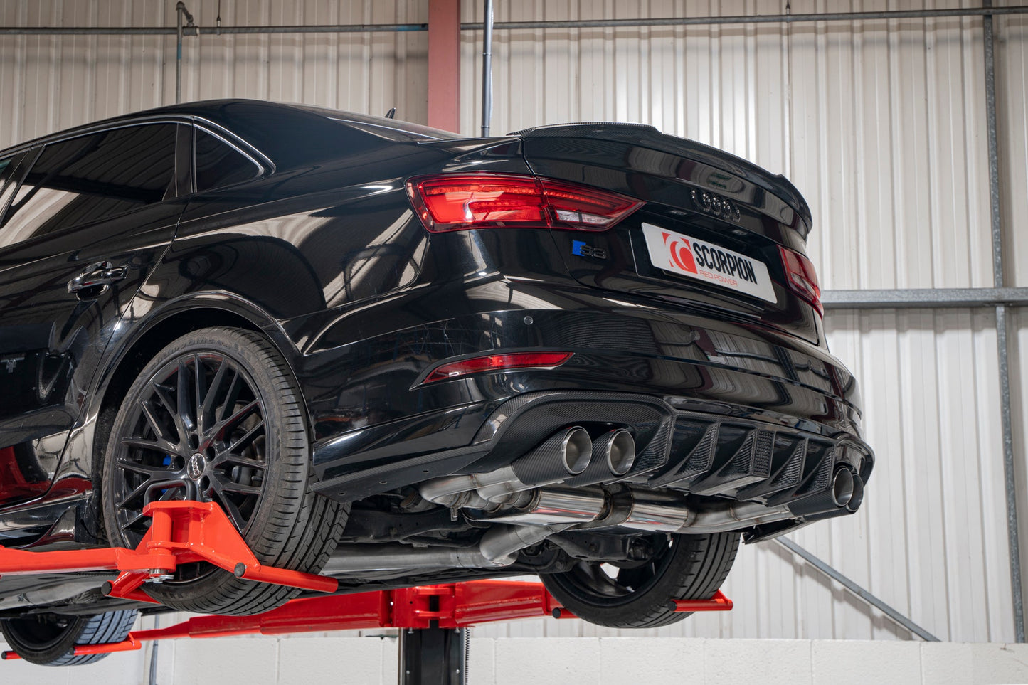Scorpion SAUS096CF Audi S3 8V Non-Resonated Cat/Gpf-Back System With Valves | ML Performance UK UK