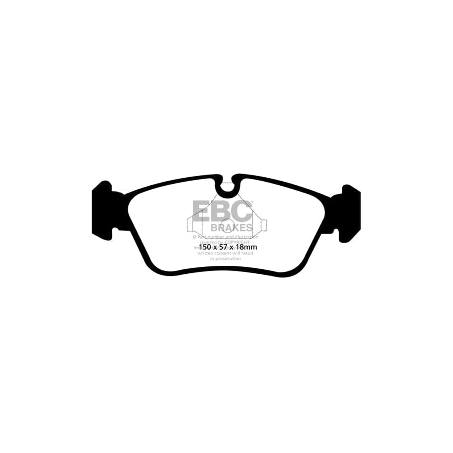 EBC PD02KF563 BMW E90 E91 Redstuff Front Brake Pad & Plain Disc Kit - TRW Caliper 2 | ML Performance UK Car Parts