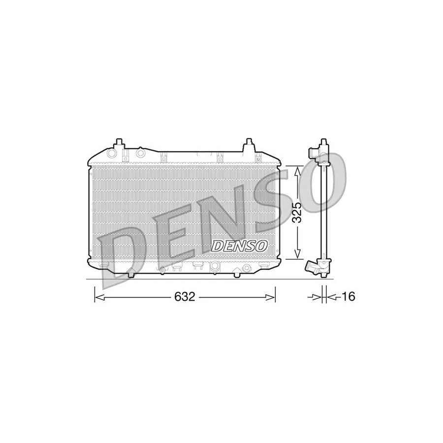 DENSO DRM40031 Engine Radiator for Honda CIVIC VIII Hatchback (Fn, Fk)