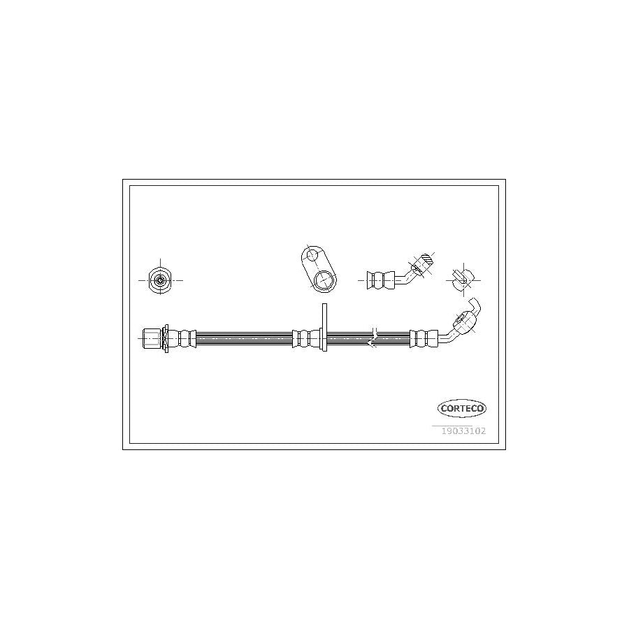 Corteco 19033102 Brake Hose for Toyota Rav4 II Off-Road (Xa20)